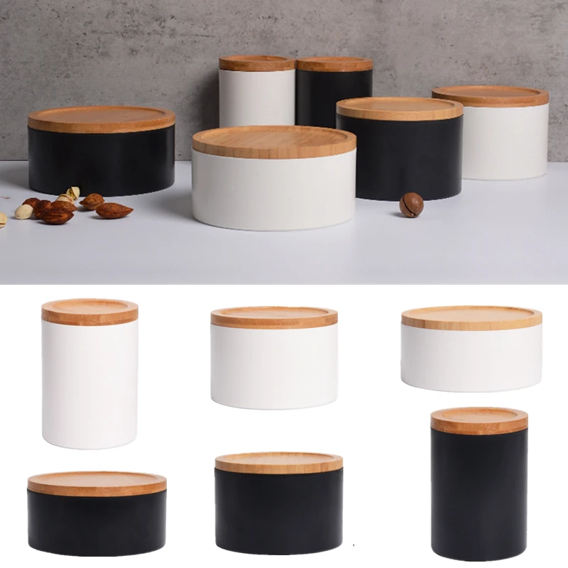 

Multifunctional Desktop Jewelry Storage Boxes Household Living Room Plastic Organizer Box With Bamboo Wood Cover