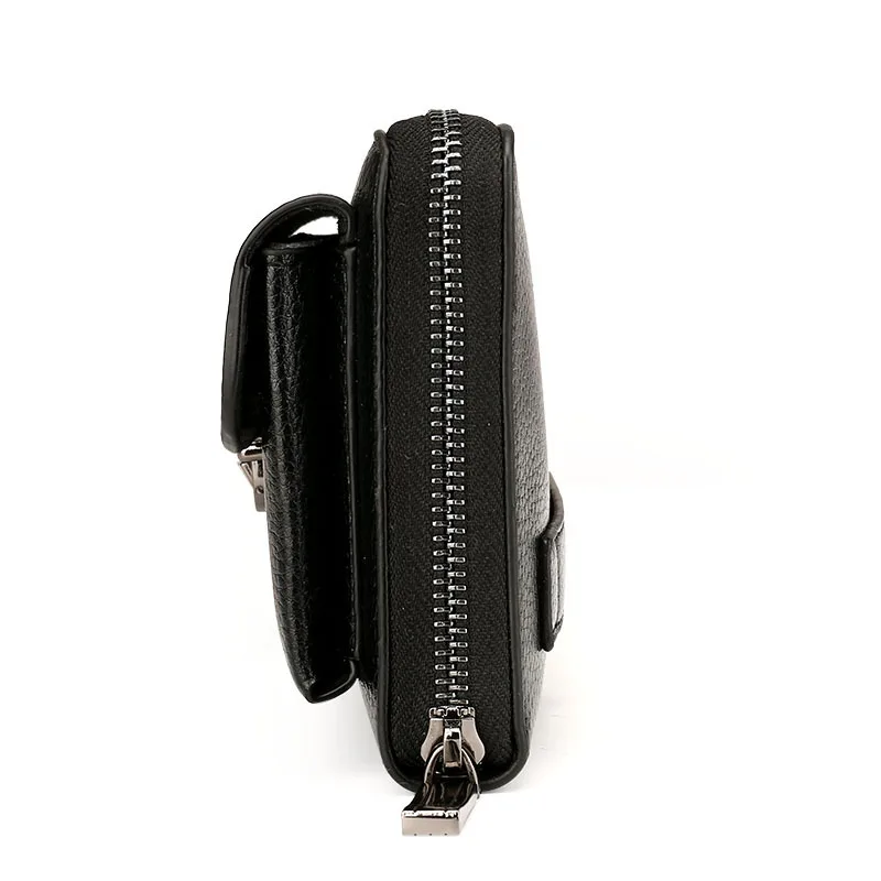 

Weysfor 2020 New Business Men Clutch Wallets Luxury Double Zipper PU Leather Long Purses Large Capacity Cowhide Wallet For Male