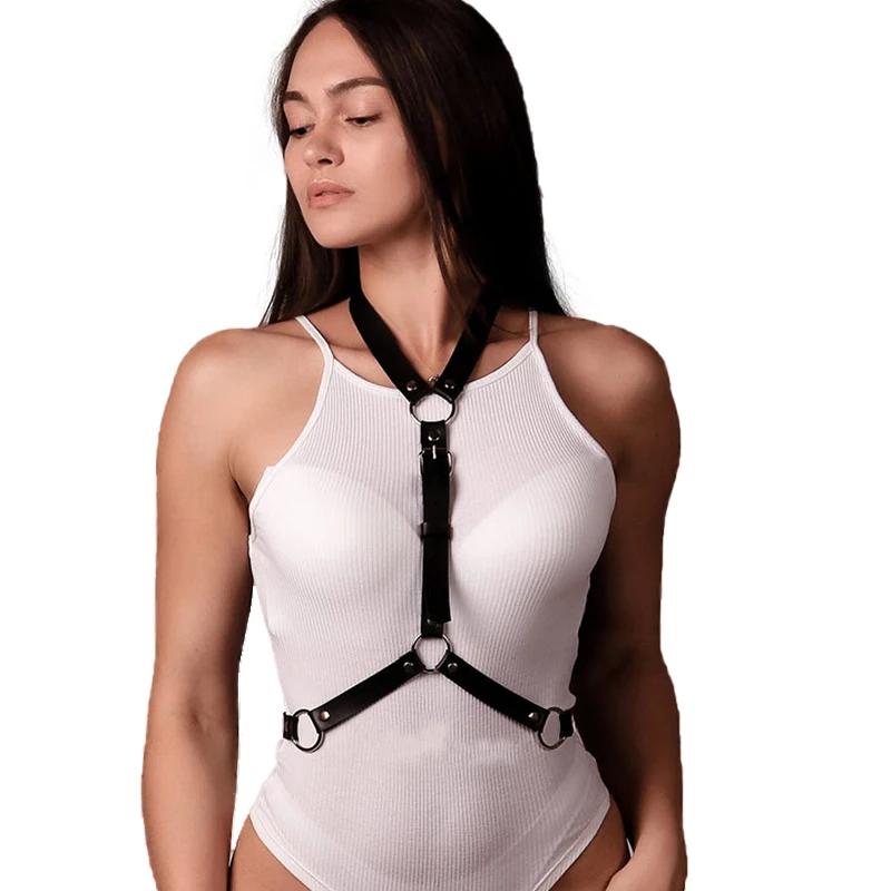 Сексуальные подтяжки кожаный ремень безопасности Nick Sex Goth Punk женское нижнее