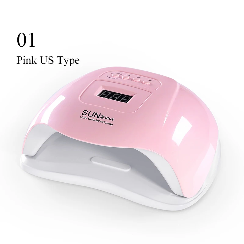 Pink 120w US Type От BORN PRETTY-светодиодная УФ-лампа для ногтей для сушки всех видов Гель-лак для ногтей 72/48/36/30/24/6W для ногтей Сушилка для ногтей Маникюр нейл-арта - Цвет: Pink 120w US Type