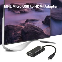 micro usb to hdmi tv out hdtv mhl adapter cable for phone or tablet for pc laptop projector tv drop shipping wholesale