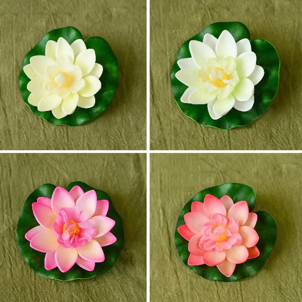 Искусственный лист лотоса водяная Лилия плавающий цветок сад бассейн Пруд Танк