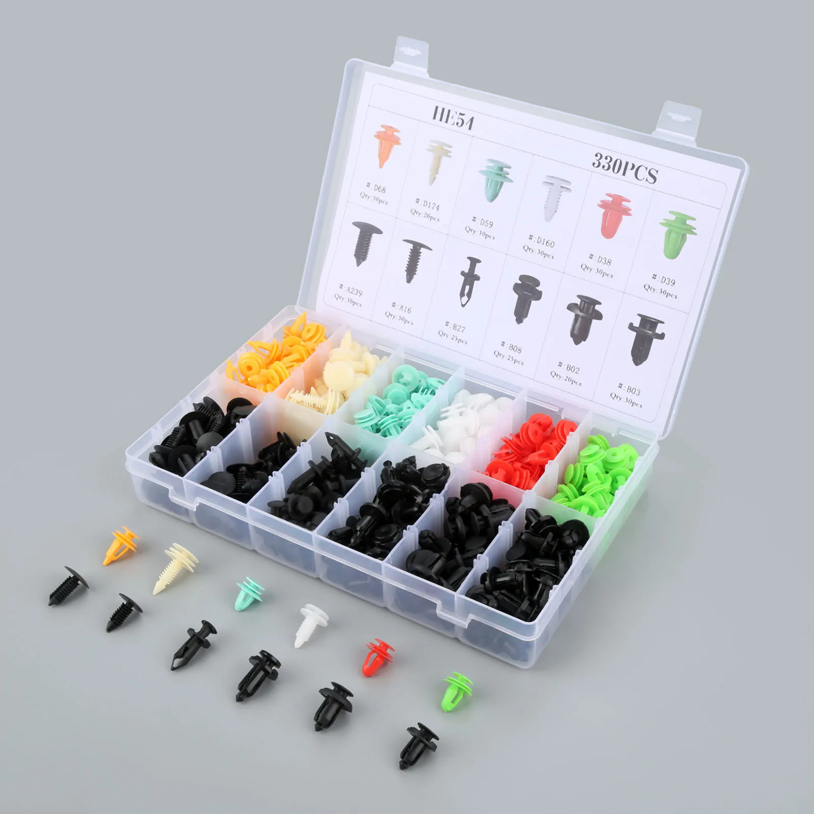 330 шт. смешанные крепежи автомобильный бампер крыло фиксированный зажим
