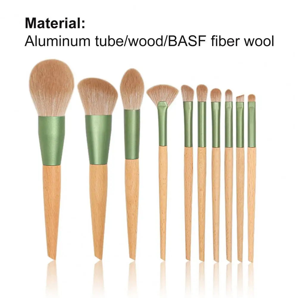 

10 Pcs Makeup Brushes Set Clean Easily Dustproof Artificial Fiber Eyeshadow Makeup Brushes Set for Beauty