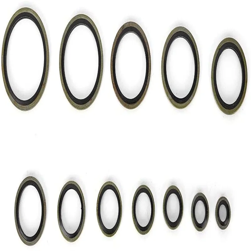 

Metal Washer Oil Rubber High Press Hydralic Oil Rubber Pip Bound Drain Plug Gasket Fit Combined Washer Sealing Ring 240pcs/box