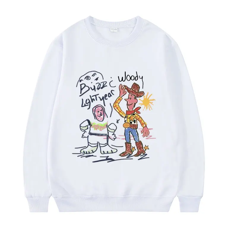 

Toy Story Vintage Sheriff Woody Doll Pattern Print Cartoon Pullover Men Women Novelty Sweatshirt Mens Casual Crew Neck Pullovers
