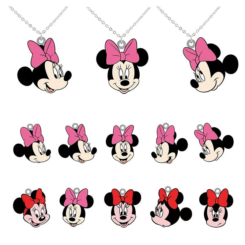 Ожерелье из эпоксидной смолы с кулоном в виде героев мультфильма Минни |