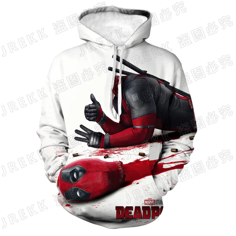 Повседневные детские толстовки комиксов Marvel Дэдпул новая модная мужская одежда