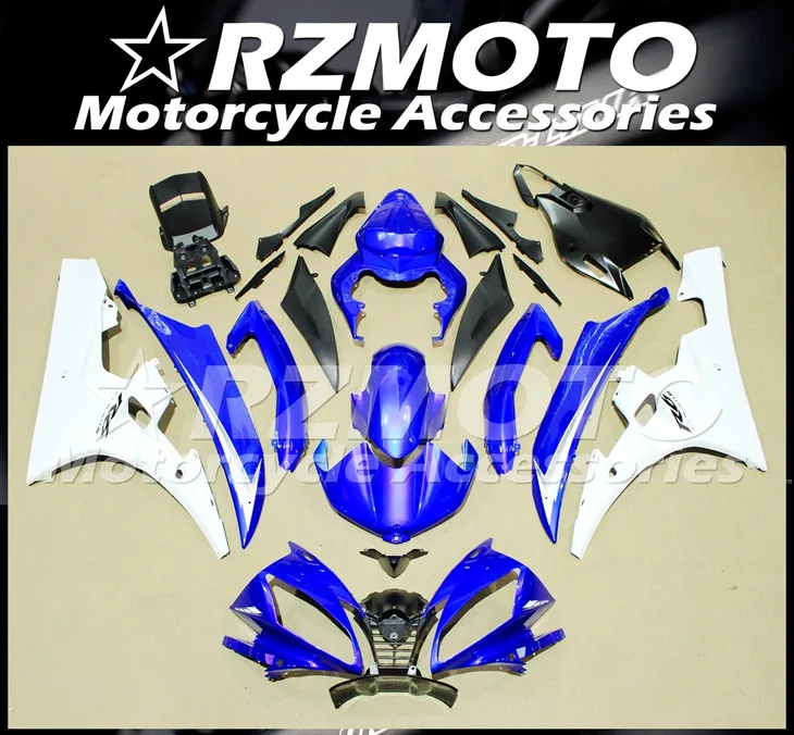 

Injection Mold New ABS whole Motorcycle Fairings kit Fit for YZF-R6 R6 2006 2007 06 07 Bodywork set blue white nice
