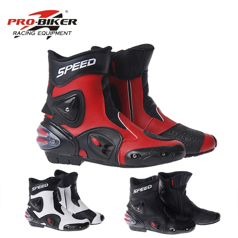 

PRO-BIKER SPEED BIKERS Motorcycle Racing Boots Motorcycle Riding Boots Men Motocross Off-Road Motorbike Boots Moto Shoes A004