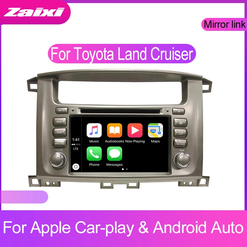 ZaiXi 2 DIN Android Сенсорный экран для Toyota Land Cruiser 100 2002 ~ 2008 автомобильный мультимедийный