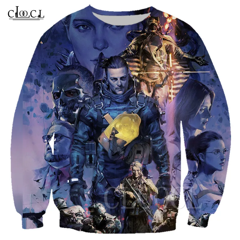 Свитшот для пар Модный повседневный свитшот с 3D принтом Death Anding в стиле Game