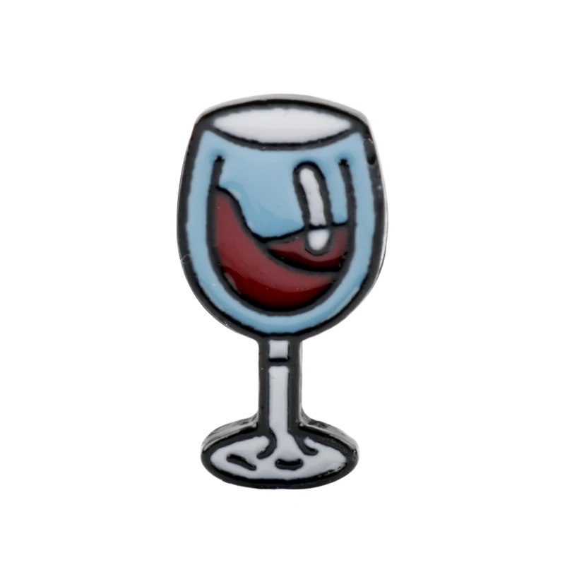 Эмалированная брошь на булавке Wine Time милые бокалы для красного вина и парные