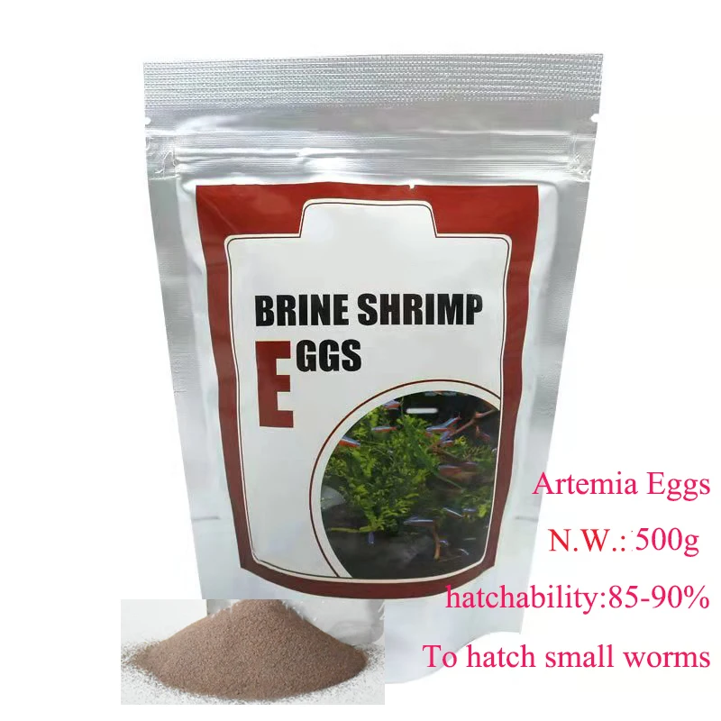 

Brine Shrimp Eggs Artemia Cysts Net Weigh 500g Artemia Aquarium Fish Food Hatchable Artemia Eggs Hatchability 85-90%