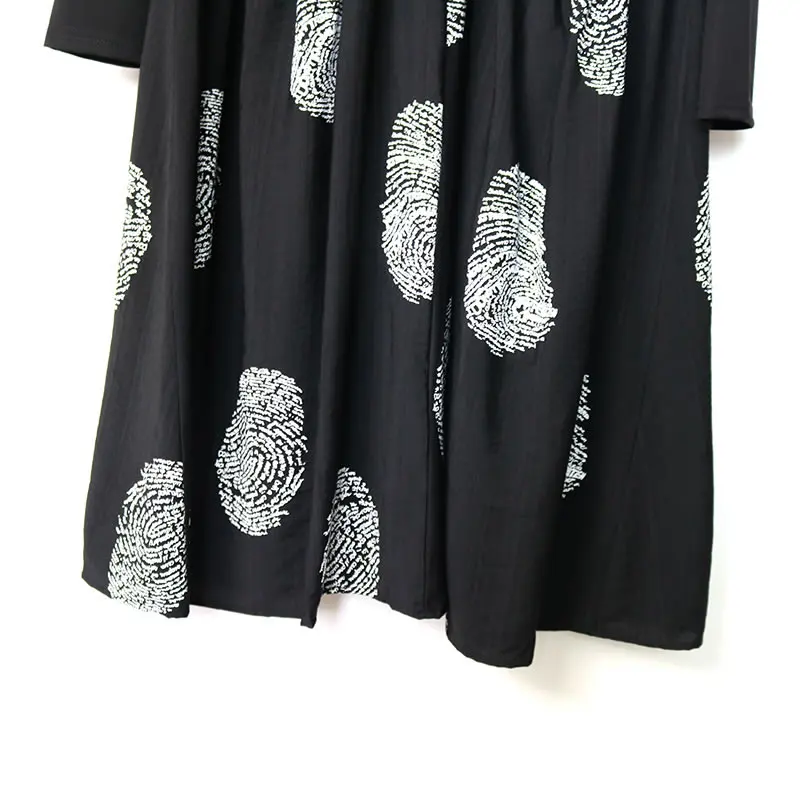 

XITAO Patchwork Print Pattern Pockets Dress Women 2020 Autumn Casual Fashion New Style Temperament Full Sleeve Dress DZL1692