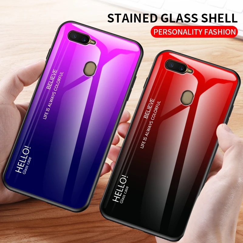 Модный витражный чехол для телефона OPPO A7 A5 A8 A3S A7X A1K задняя крышка F11 Pro F9 F7 F5 F3 K3