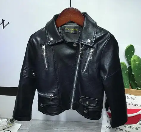 Children Clothing Set Boys Suit Spring Autumn Faux Leather Coat + T-Shirt+ Shirts+ Jeans 4PCS Kids Clothes 2-7years |