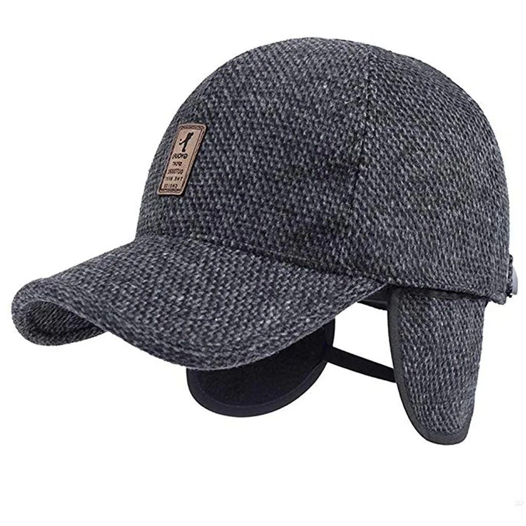 Зимняя шапка 2020 хит Мужская зимняя с ушками бейсболка Стильная хлопковая