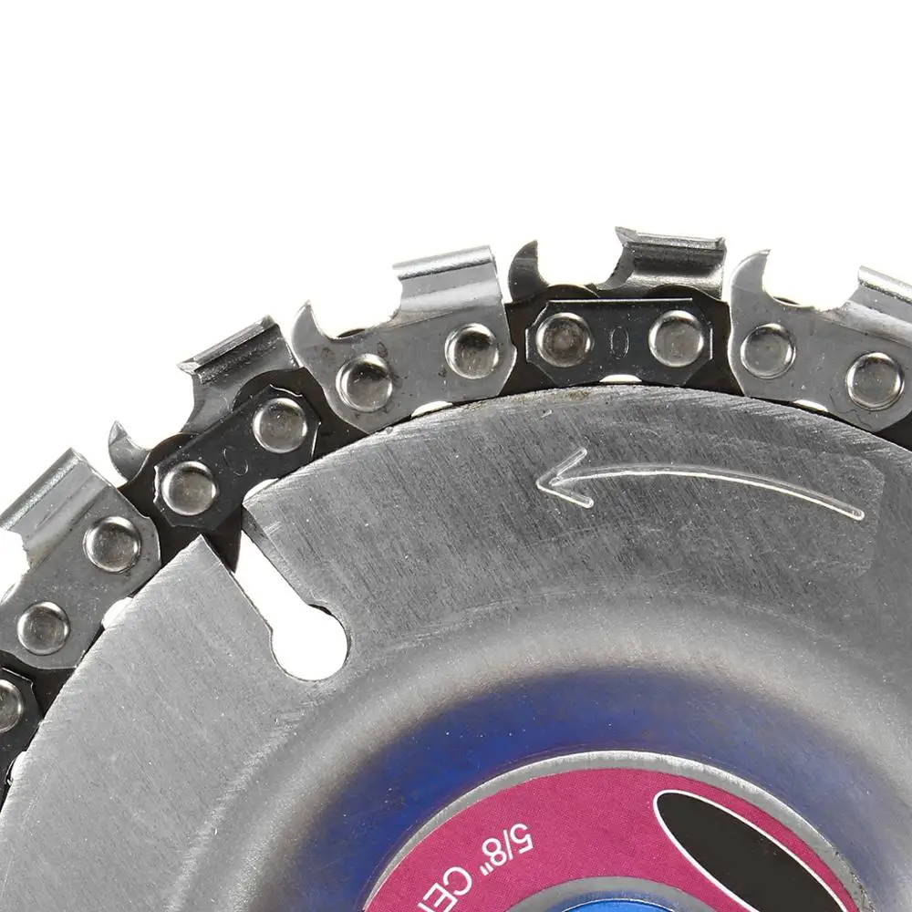

1Pcs 4'' Woodworking Chain Plate Angle Grinding Chain Wheel Wood Carving Disc 22 Tooth for 100/115mm Angle Grinder