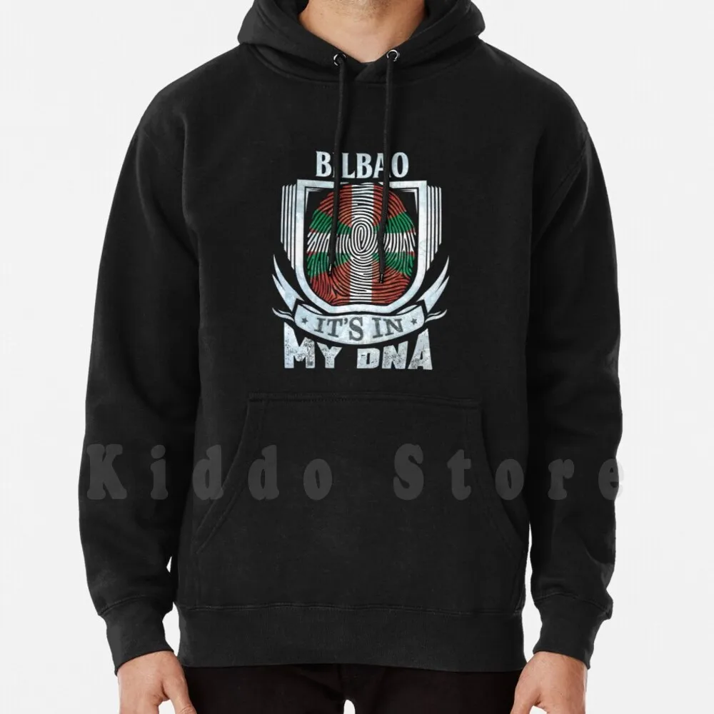 

Bilbao It's In My Dna-Gift For Basque From Bilbao Hoodie Long Sleeve Basque Pride Bilbao Flag Basque