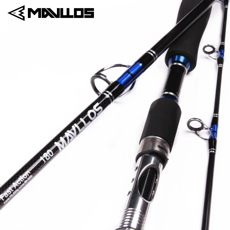Mavllos Fuji руководство приманки Вес 70-250 г море лодка отсадки Рыбная ловля стержень 2.1 м 3 секции углерода Волокно морской спиннинг Рыбная ловля стержень