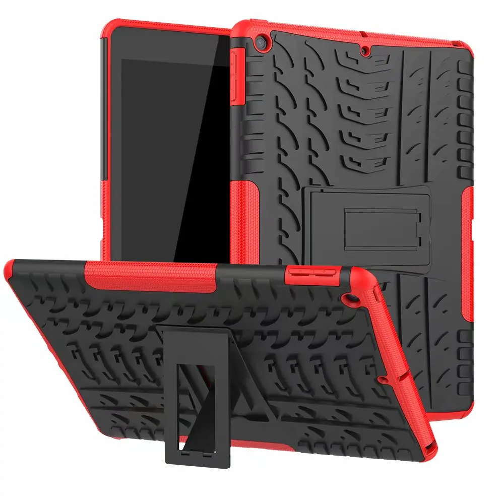 For iPad 10.2 red Для iPad 10,2 A2197 ударопрочный чехол, ТПУ+ ПК бронированный гибридный Чехол-подставка для iPad 7 iPad7 10," лет A2200 A2198 Капа чехол - Цвет: For iPad 10.2 red