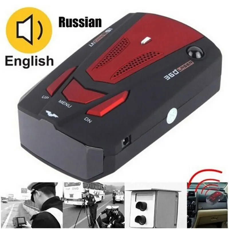 V7 автомобильный радар детектор Мобильная скорость электронная собака
