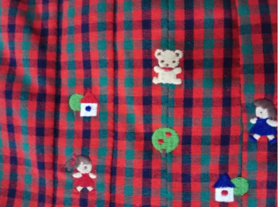 

2021 spring summer baby girls clothes embroidered bear pattern plaid pattern long sleeve girls dresses