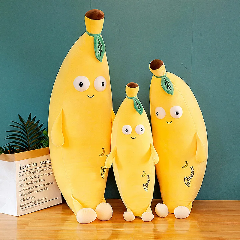 

70/90/110cm Plush Toy Cartoon Big Eyes Banana Plush Toy Pillow Kawaii Doll Doll Child Gift Girl Sleeping Pillow Decoration