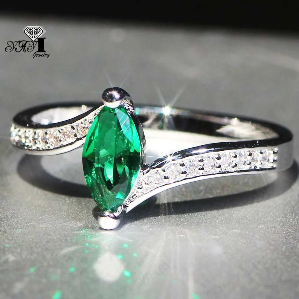 Ювелирные изделия YaYI Принцесса Cut 4 3 CT Голубой Циркон Серебро Цвет обручальные