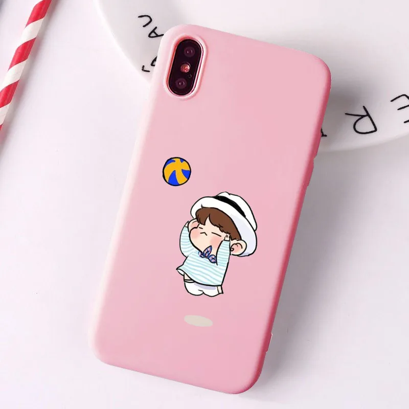 Модный чехол Monsta X KPOP для группы мальчиков Розовый Мягкий силиконовый из ТПУ