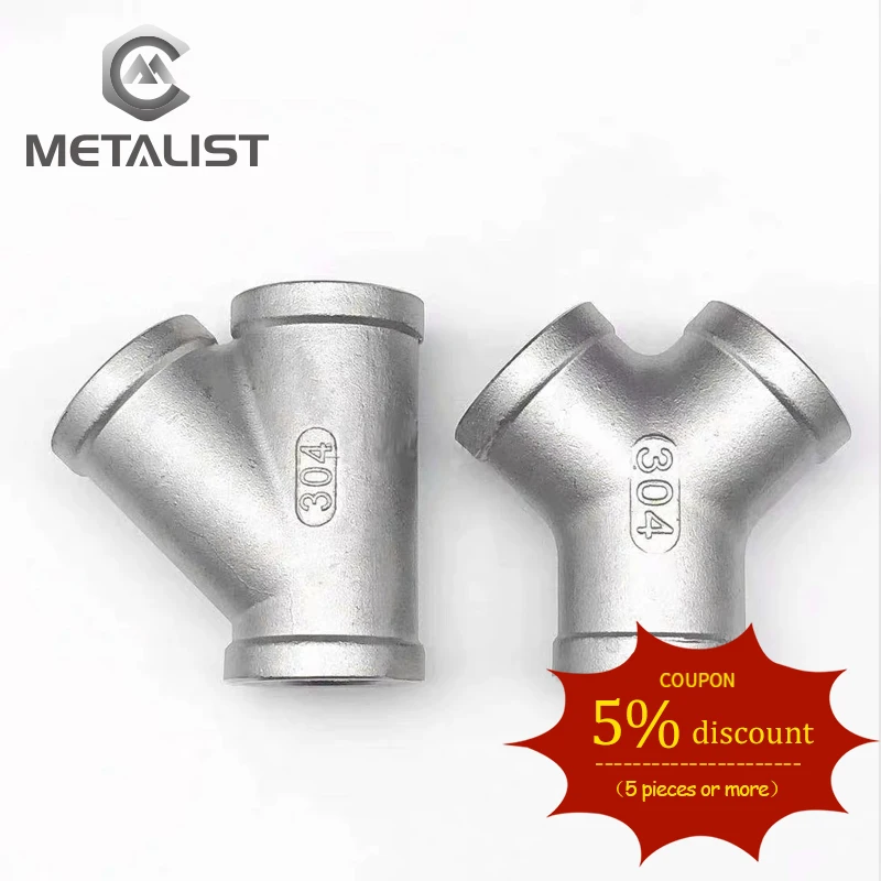 Метал DN10 SS304 Y-образная Тройная Женская резьба * F фитинги для труб Y-образный