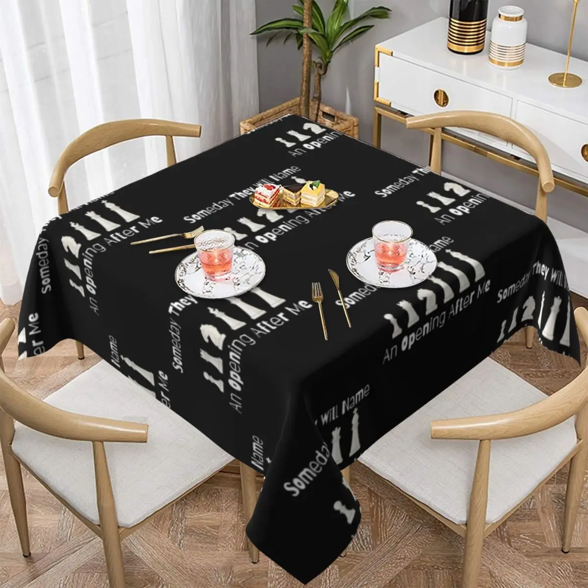 

Chess Tablecloth Wholesale Beautiful Table Cover Garden Print Protection Polyester Table Cloth
