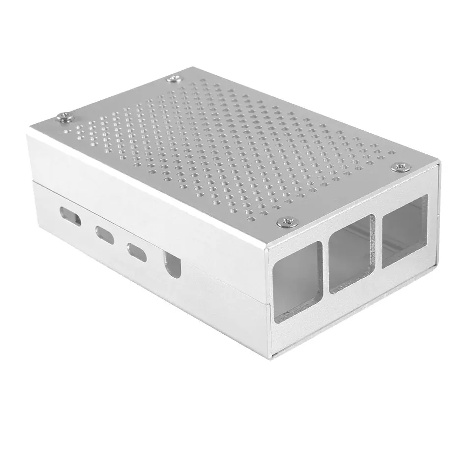 Silver Raspberry Pi 4 Чехол, алюминиевый чехол, черный, серебристый корпус, металлический корпус для Raspberry PI 4, Модель B - Цвет: Silver