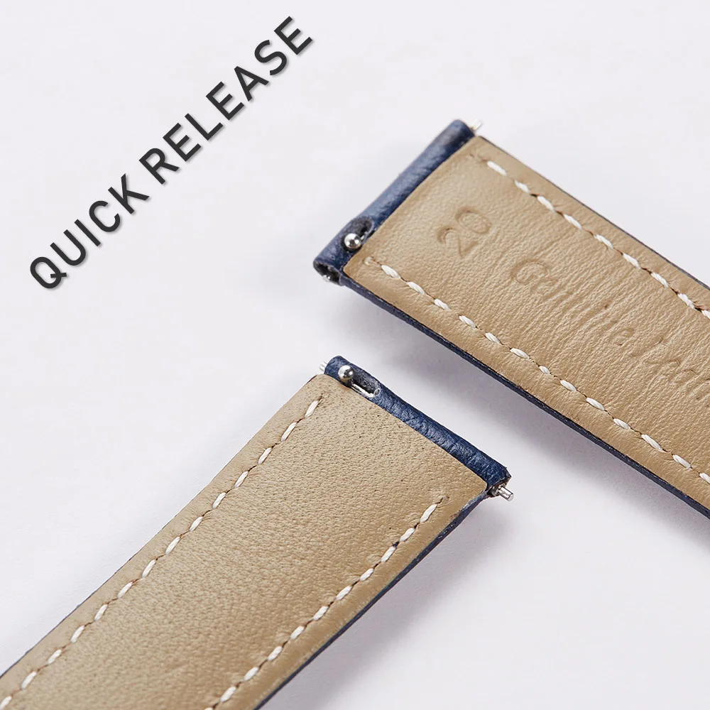 Ремешок Ostrich из натуральной кожи быстросъемный браслет для смарт-часов Huawei GT Series