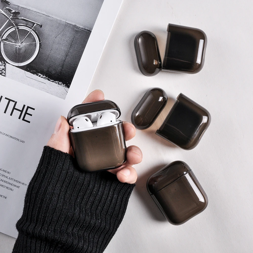 Черный чехол для наушников AirPods роскошный силиконовый 2 1 беспроводной Bluetooth Airpods