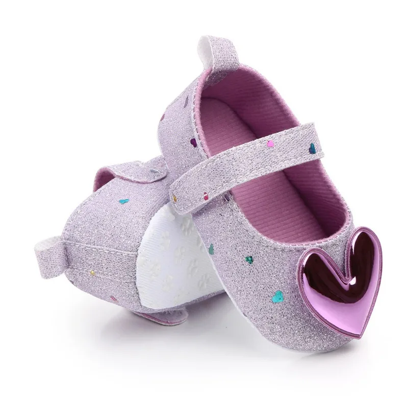 

Newborn Baby Shoes First Walkers Cute Baby Girls Shoes Princess Shoes Pink Heart-shaped Bow Baby Moccasins