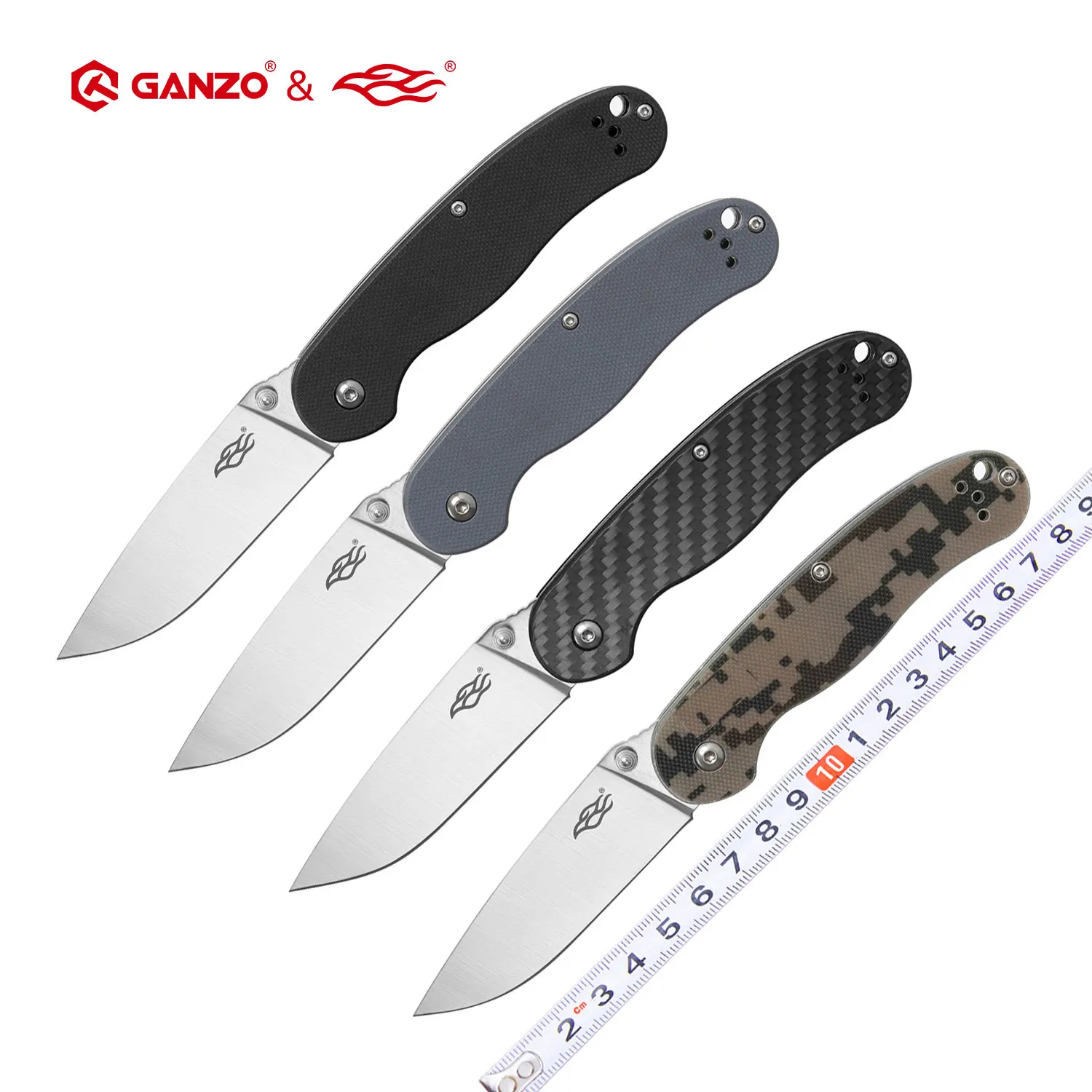 Складной нож Ganzo FIREBIRD FB727S тактический карманный клинок из стали 440с рукоятка G10