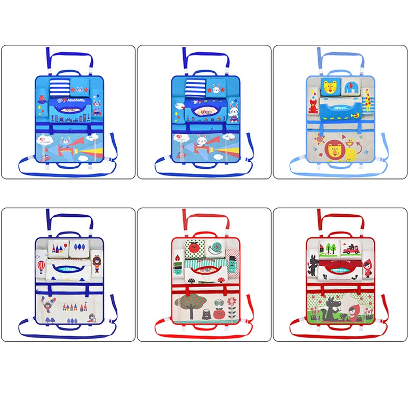 Оксфордская сумка для хранения на заднем сиденье автомобиля с мультяшным