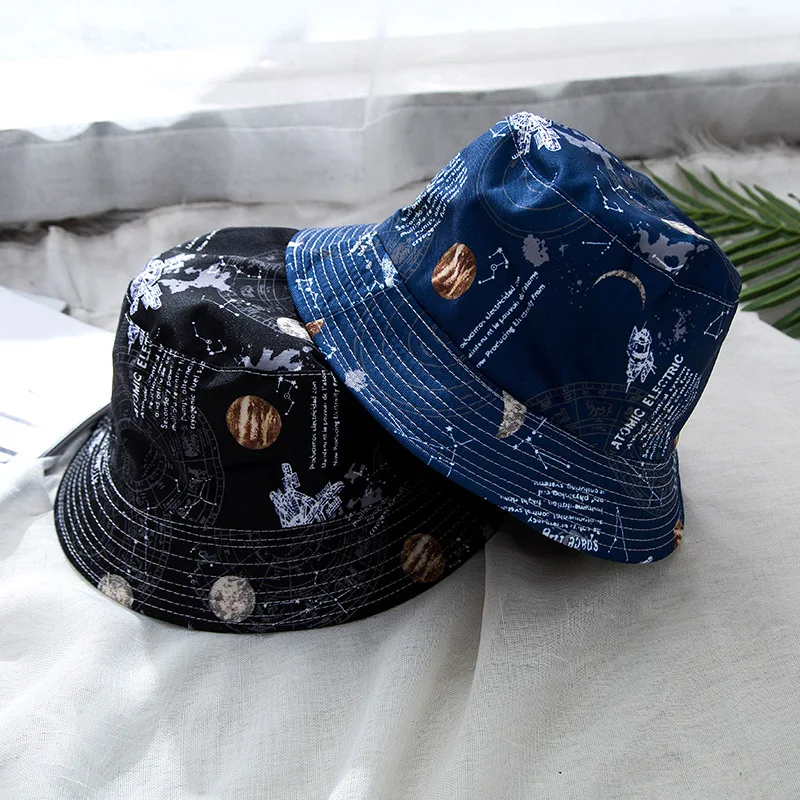 Дешевая Женская Рыбацкая шляпа Instagram козырек от солнца двухсторонний звездное