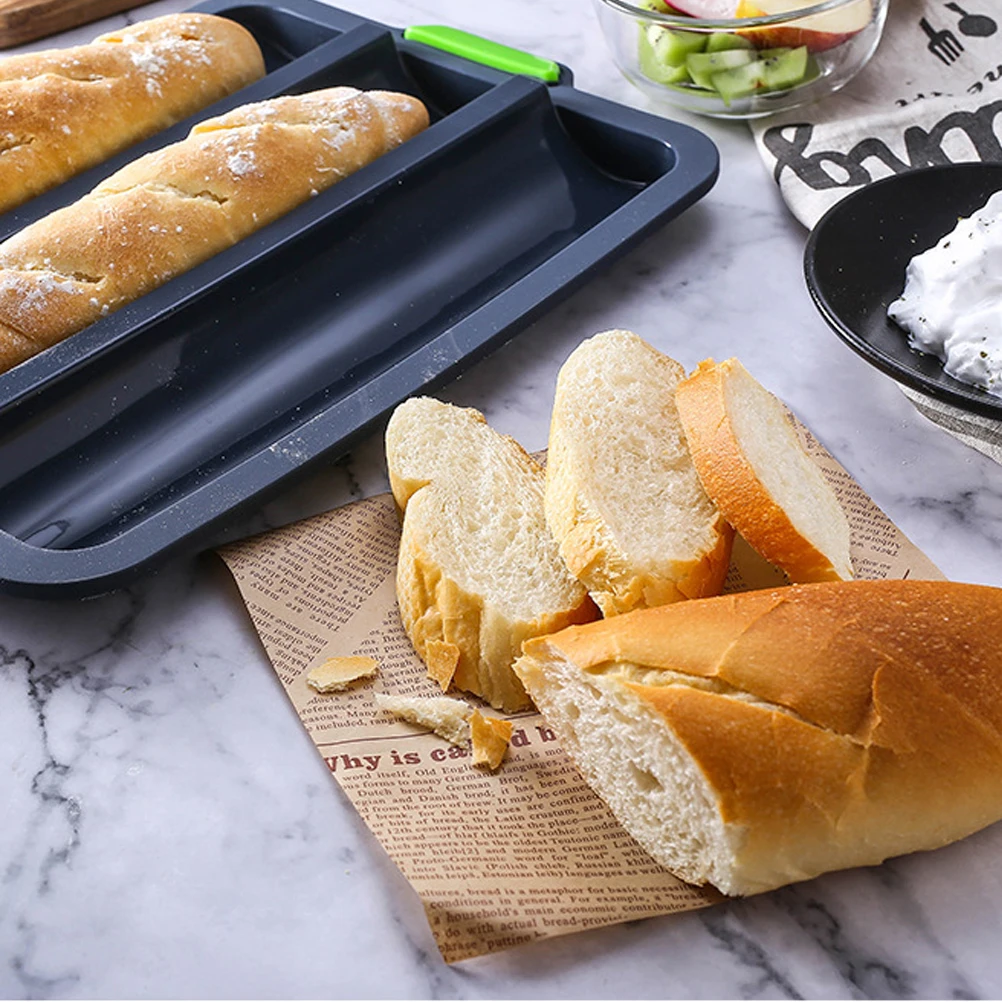 

French Bread Baking Tray Non Stick French Bread Mould Mini Baguette Baking Pan DIY Kitchen Tool