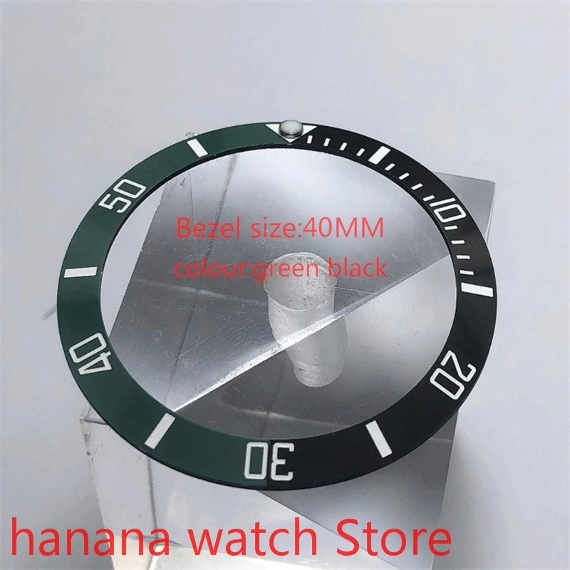 

Bliger brand new high-quality hot-selling 40mm pearl rotating watch bezel black green suitable for 43mm self-winding men's watch