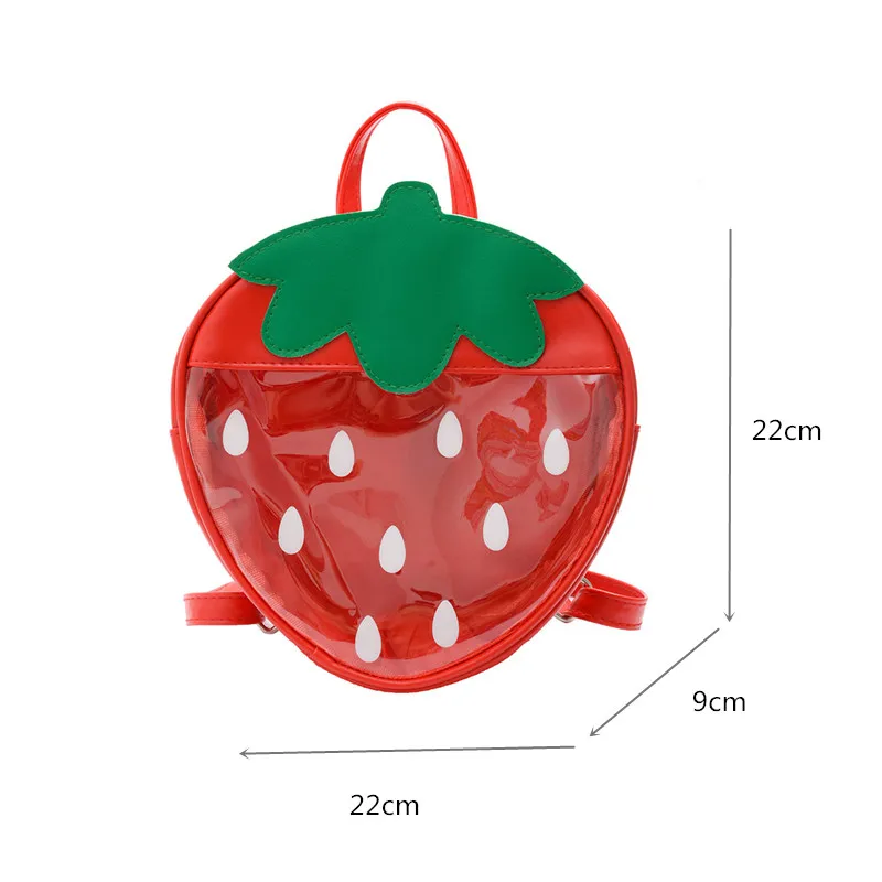 Детские школьные ранцы для малышей рюкзаки с милыми клубничками
