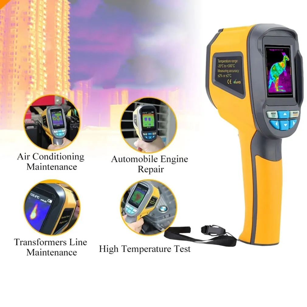 Портативный Профессиональный Тепловизор HT02 с дисплеем высокой четкости