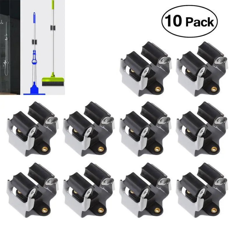 10 шт. вешалка для метлы швабра и метла держатель Органайзер зажимы настенный