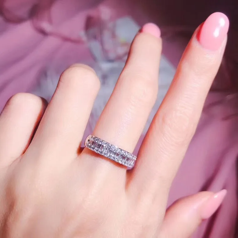 

Однотонное 18K Белое Золото 0.5ct бриллиантовое кольцо для женщин