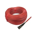 Обогревательный кабель из углеродного волокна с силиконовой резиновой изоляцией, наружный диаметр 3 мм, 10 м, 12K, 33 Омм, кабель для теплого пола, бесплатная доставка