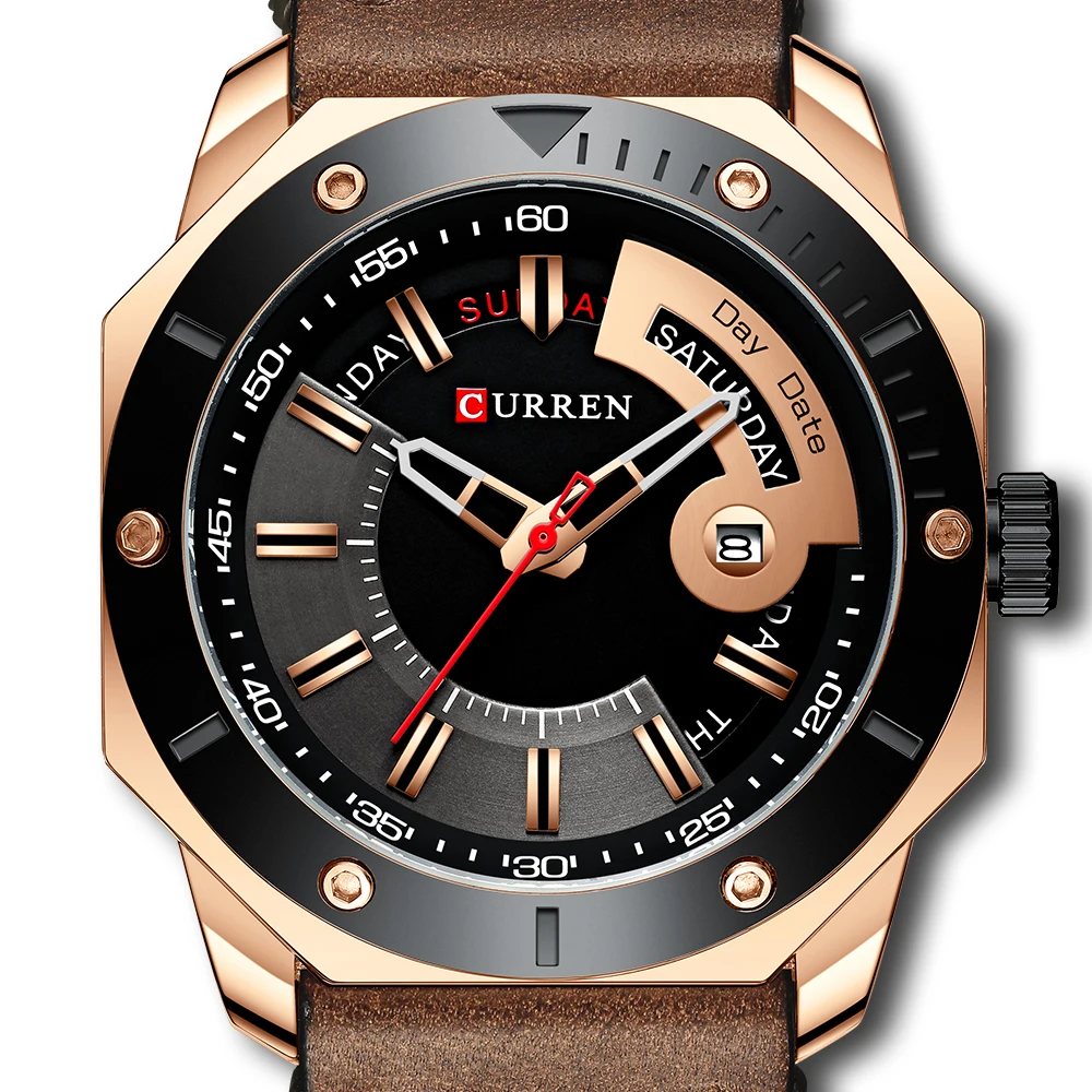 Часы CURREN Мужские кварцевые роскошные брендовые деловые стальные повседневные