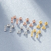 s925 small ball stud earrings for men women