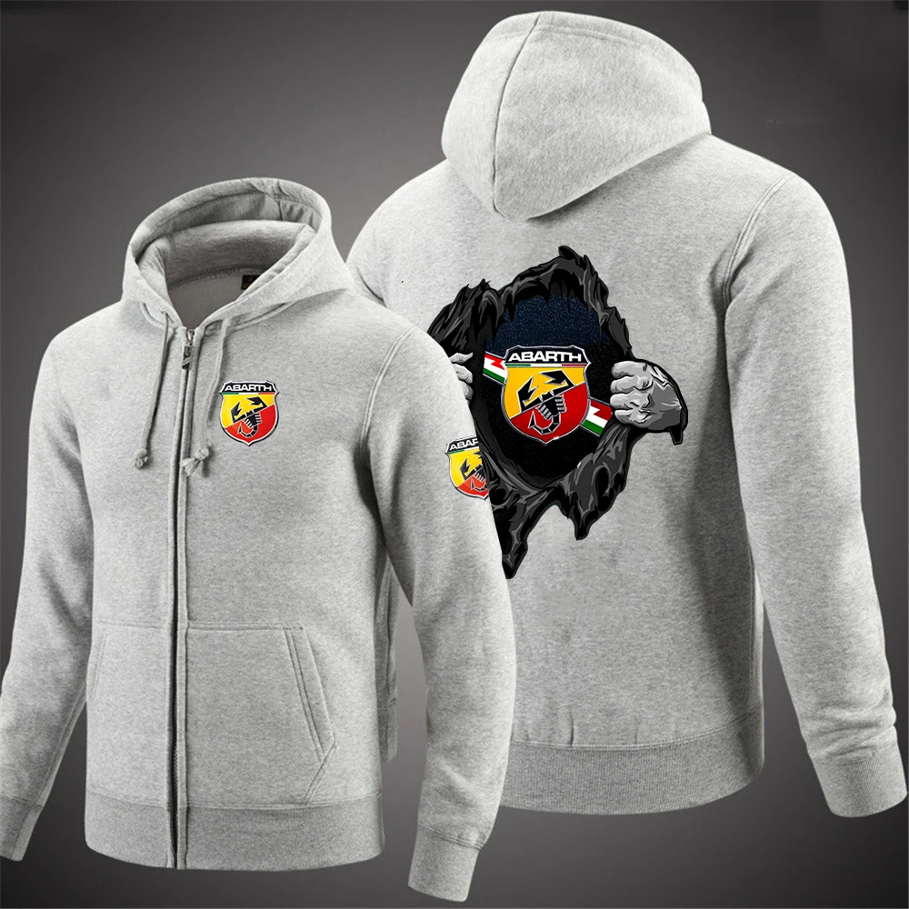 

Autumn ABARTH Logo Printed Man's Custom Zipper Comfortable Hoodies Long Sleeve Jacket Casual Latest Sweatshirt Hoodies